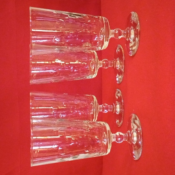 4 LIBBEY ICED TEA GLASSES, LOVELY PATTERN OF GLASS DOTS ON GLASS. - Picture 2 of 8